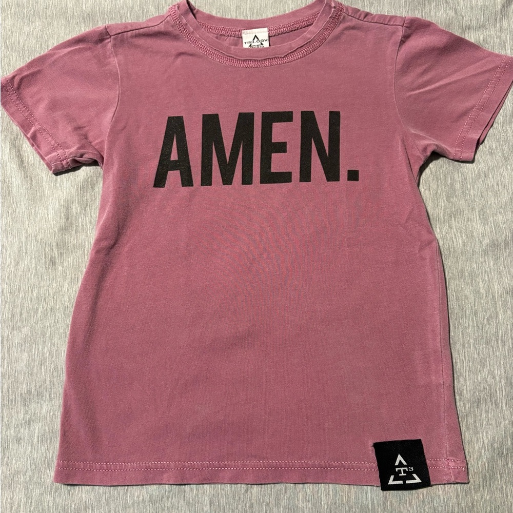 Amen. Graphic Tee for Kids - Dusty Rose by